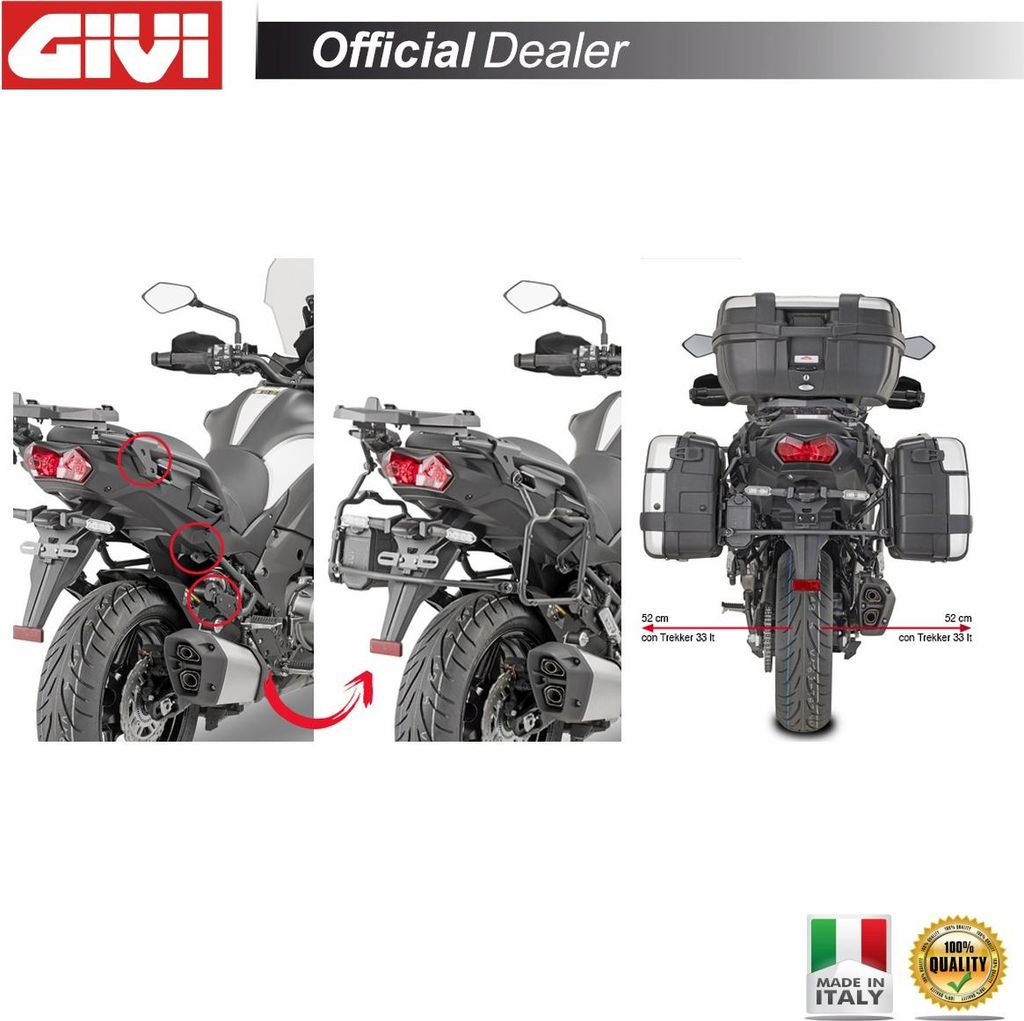 Seitenkoffer-Träger GiVi abnehmbar für Monokey für Kawasaki Versys 1000