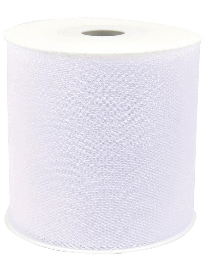 TÜLL- Band GOLDINA 10cm/50m WEISS