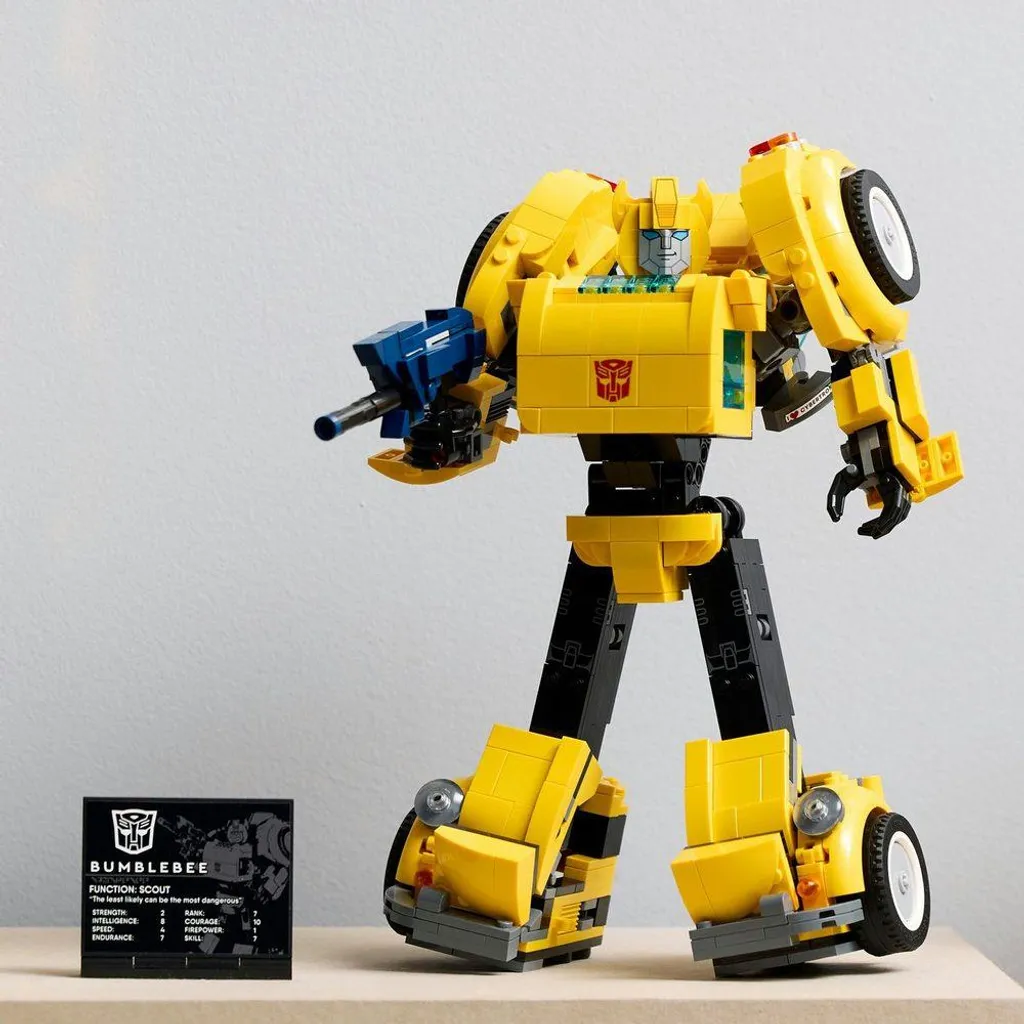 LEGO 10338 Bumblebee Autobot Transformable - Modèle d'Exposition Ultra Détaillé