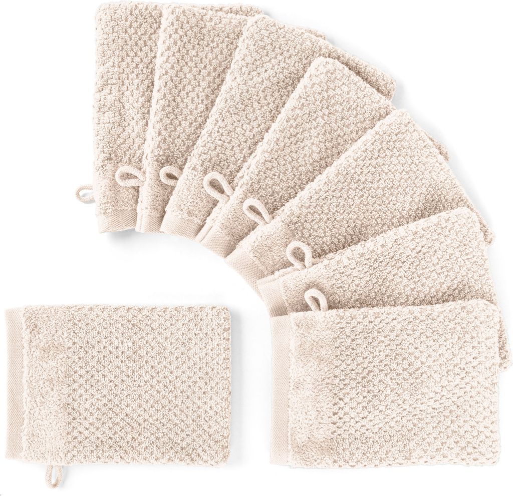 Pure Label 8-TLG Waschhandschuh Waschlappen Set mit Produktbild 