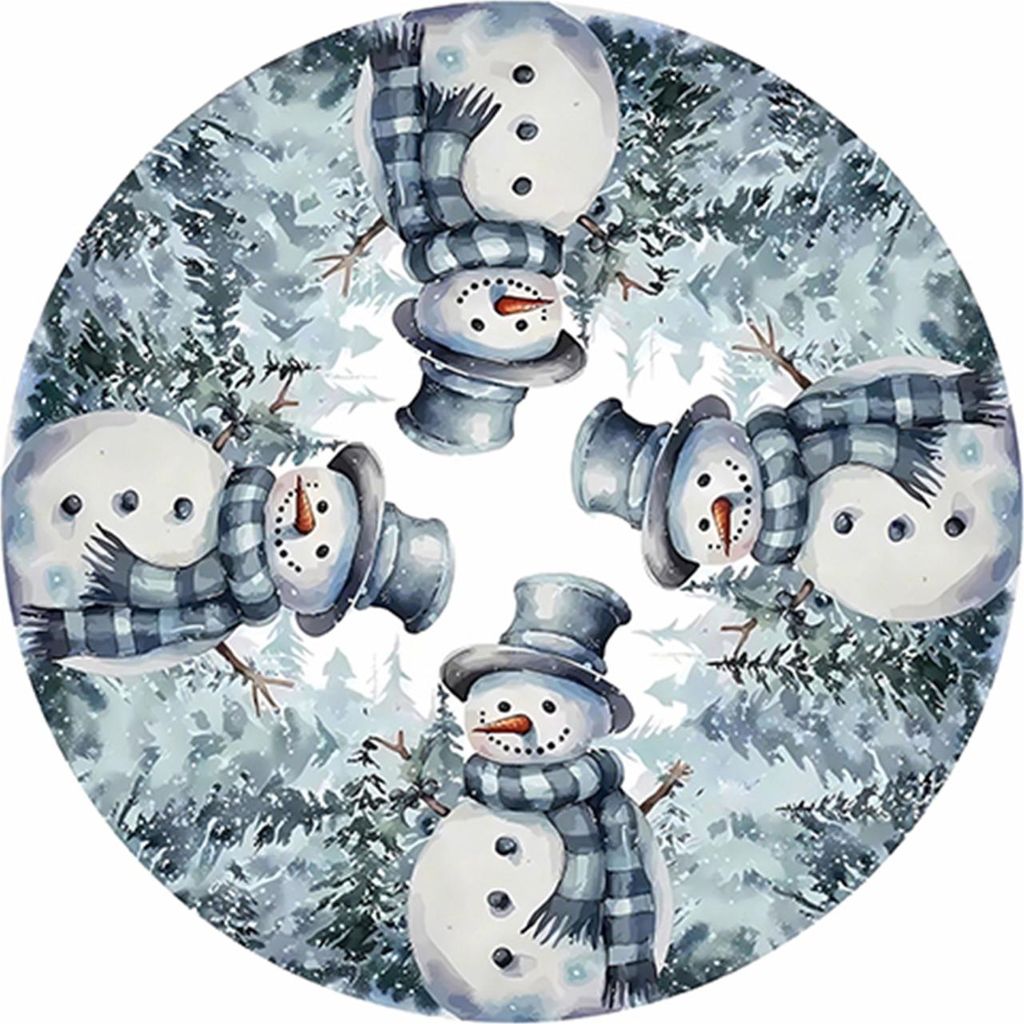 36 Zoll Weihnachtsbaumdecke mit niedlichem Schneemann-/Gnom-Motiv, rustikale Weihnachtsbaumdecke für Winterfeste, geeignet für drinnen und draußen