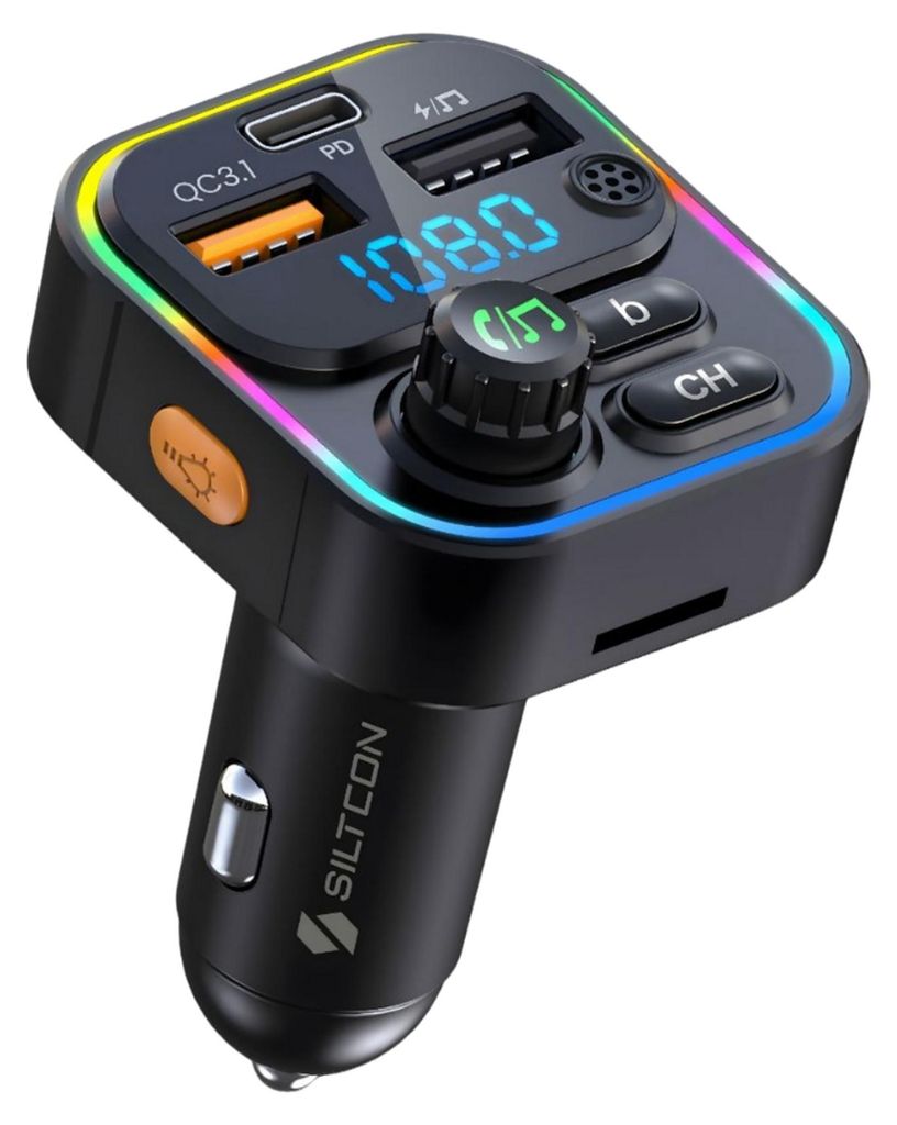 Siltcon® FM Transmitter Bluetooth Auto – USB-C 22.5W Produktbild 