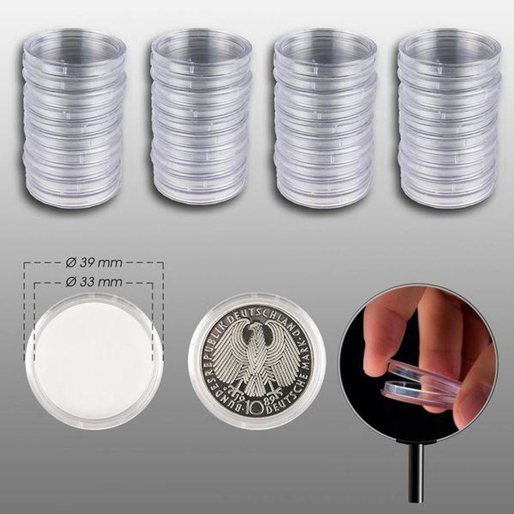 Prophila Collection 40 Münzkapseln 33 mm zB 10 DM- / 10 Produktbild 