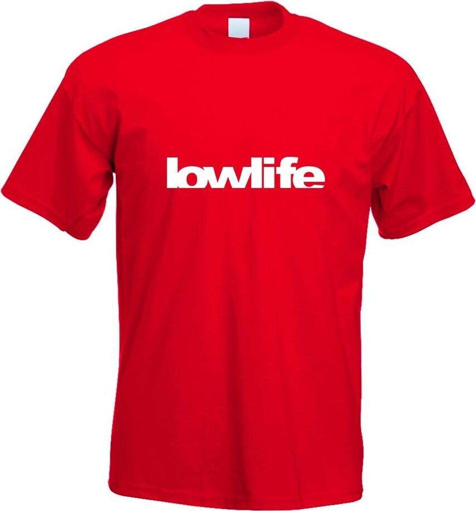 Kiwistar - T-Shirt - rot - Lowlife - Low Standarts Motiv Bedruckt Funshirt Design Print - mit Motiv Bedruckt - Funshirt Design - Sport - Freizeit -...