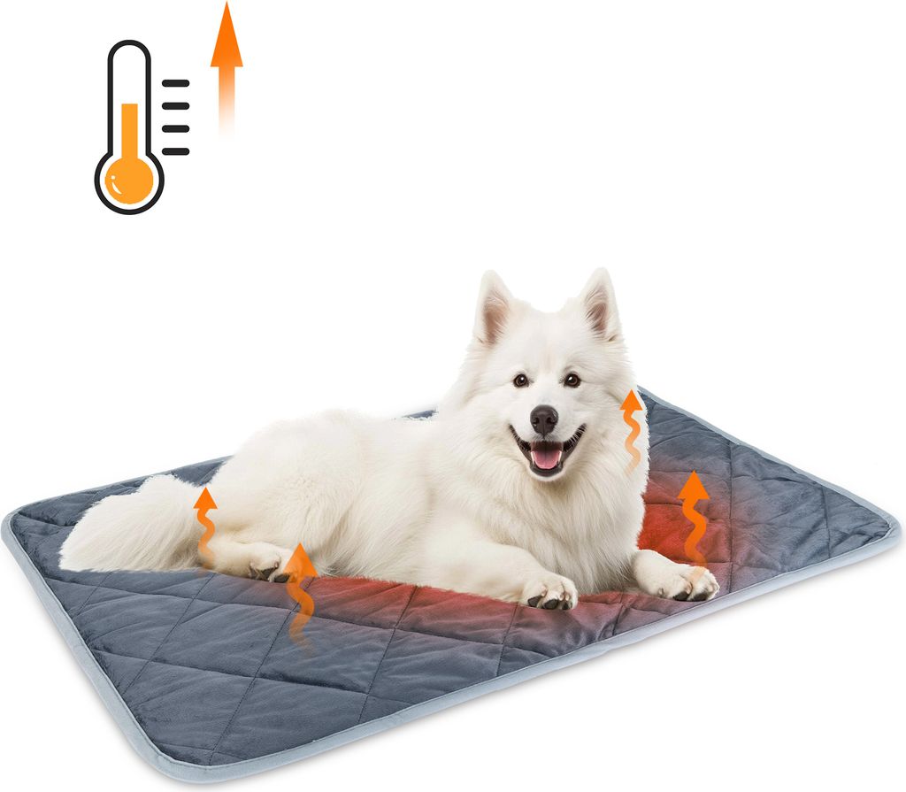 Selbstheizende Decke für Hunde Katzen, Waschbare Welpen Thermodecke Wärmedecke Katze Extra Warme, Thermodecke Hundebett,Größe XL 88x58cm