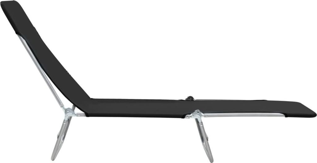 Cloris DesignMöbel Gartenliegen - Schwarz Klappliegen 2er-set Stahl und Stoff Schwarz Schlichtes2636242
