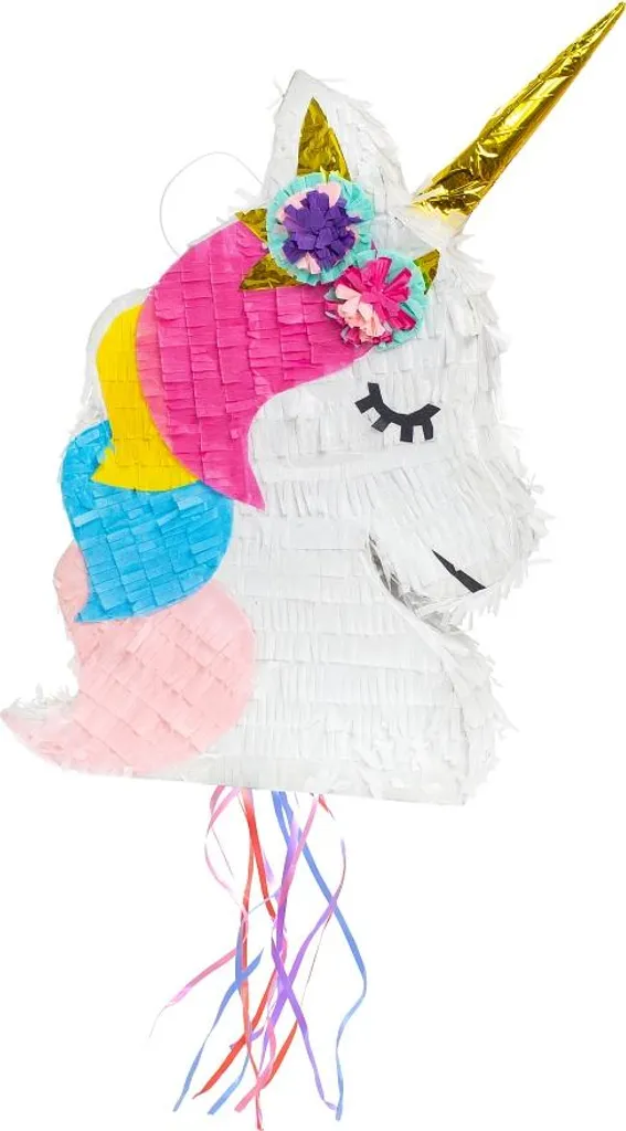 Grande piñata licorne en carton robuste - Animation de fête à garnir