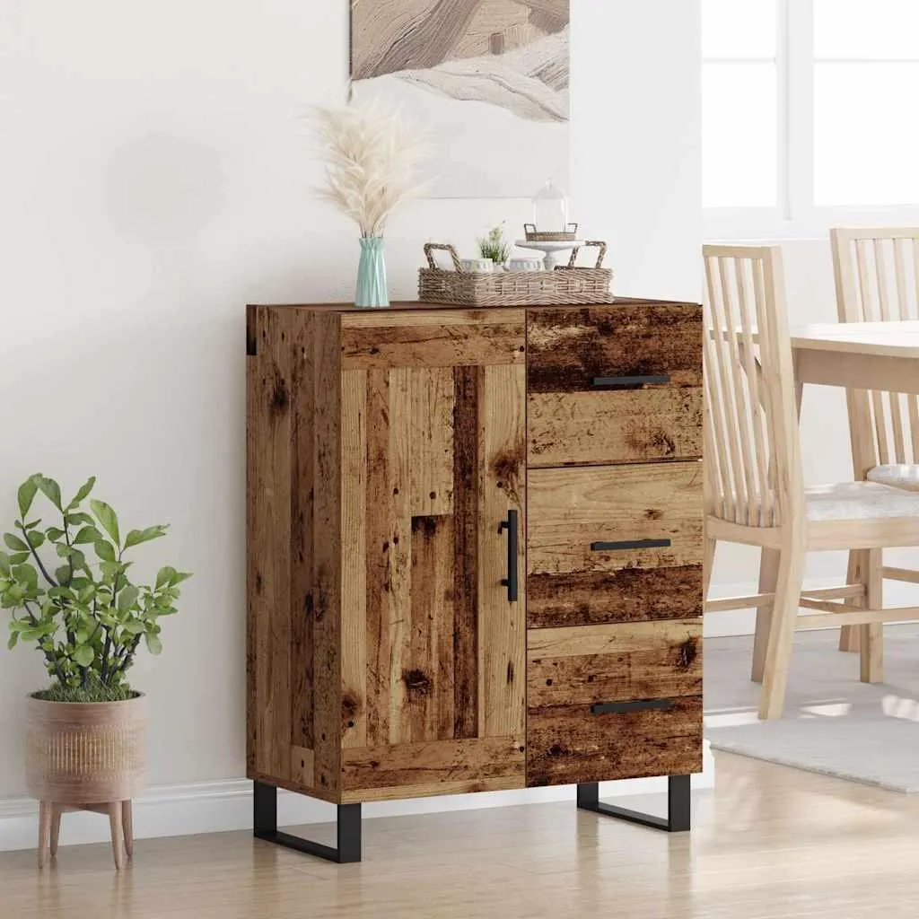 vidaXL Credenza in Legno Recuperato e Ferro 69,5x34x90 cm - Stile Industrial