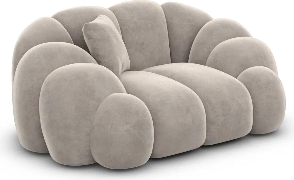 Samtstoff Sessel Liora Sand