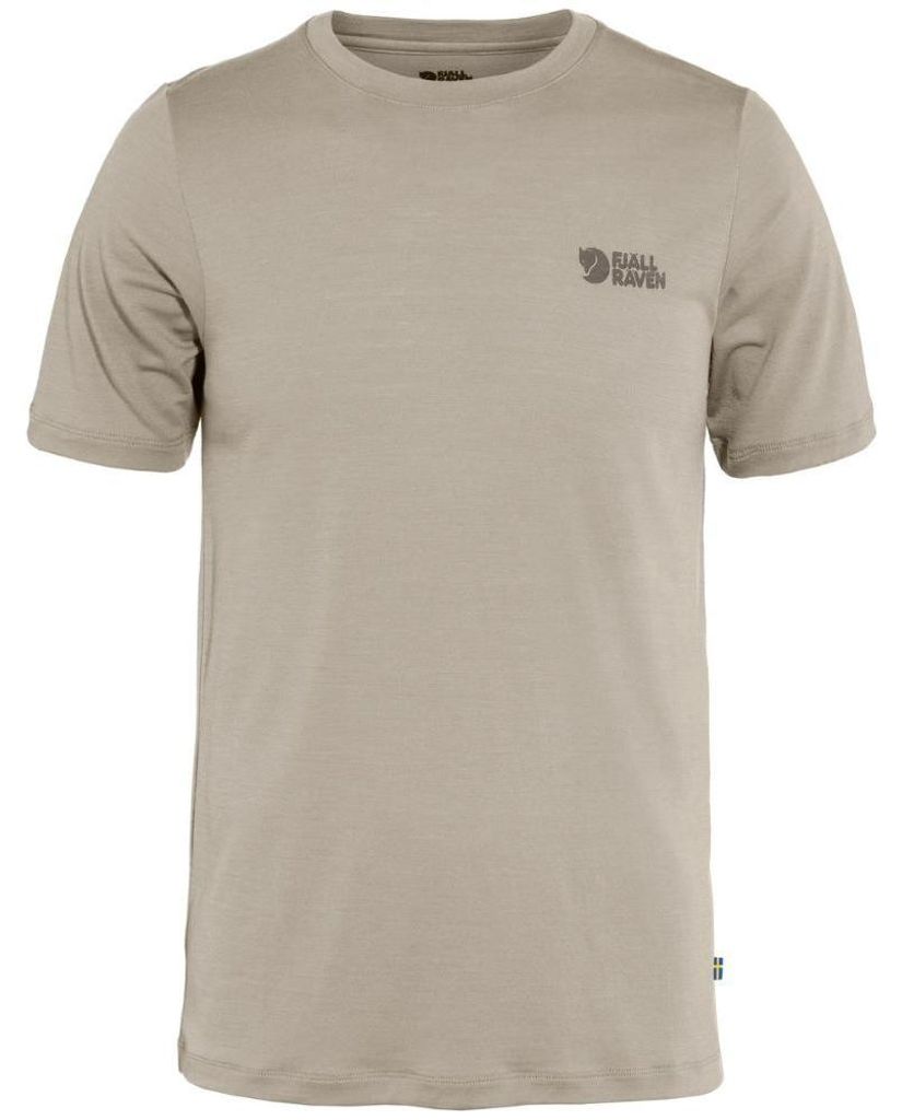 Fjällräven Abisko Wool Logo T-shirt, maat M, kleur Licht Productafbeelding 