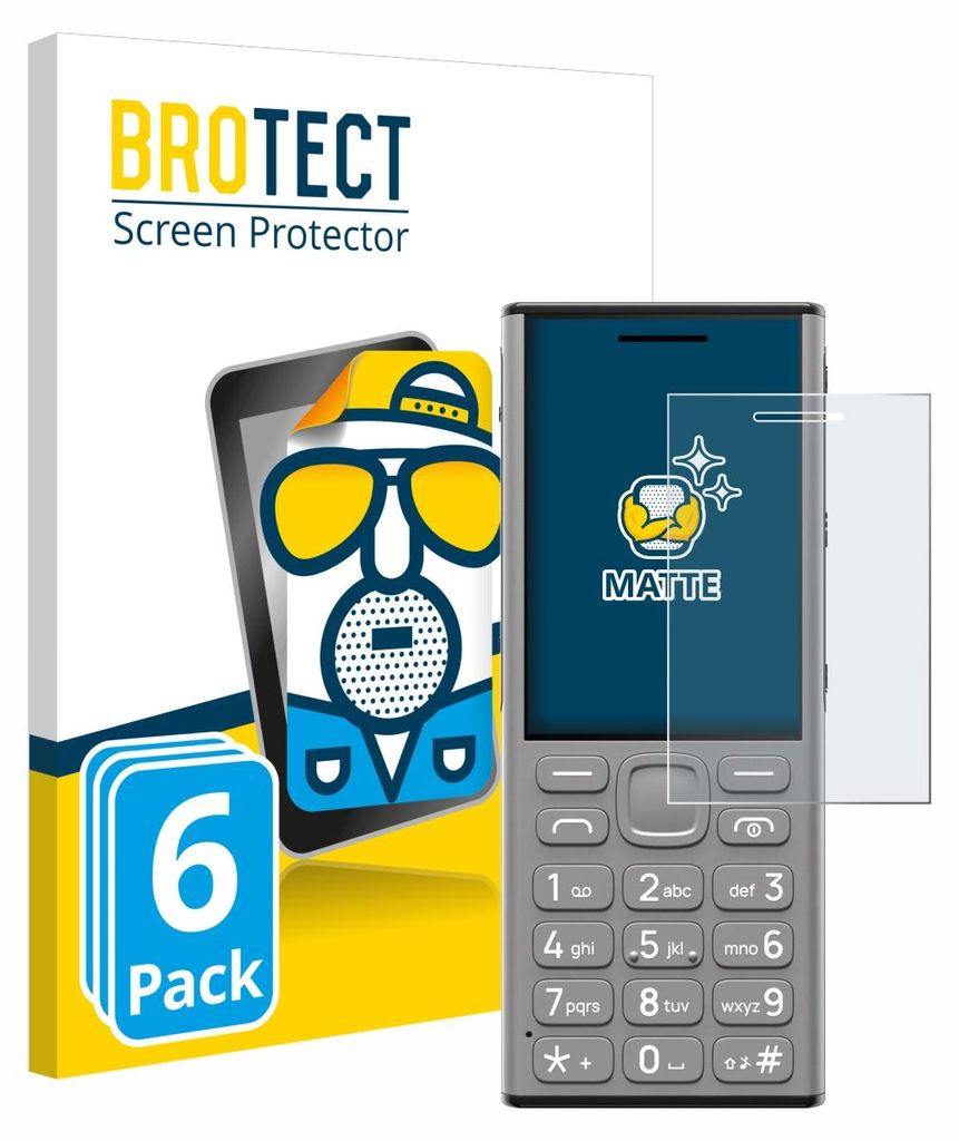 6x BROTECT Schutzfolie für Nokia 130 Music Displayschutz Displayschutzfolie Folie Matt Entspiegelungsfolie