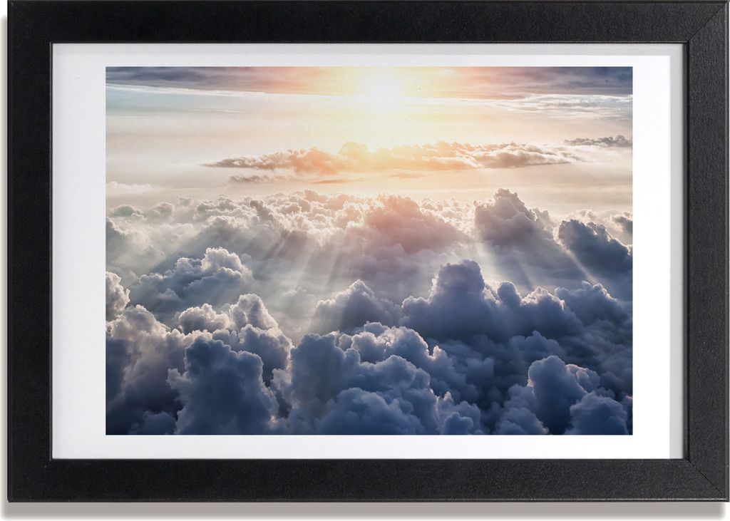 Bild 30x20 MDF-Rahmen, Wandkunst Wolken aus der Luft Produktbild 