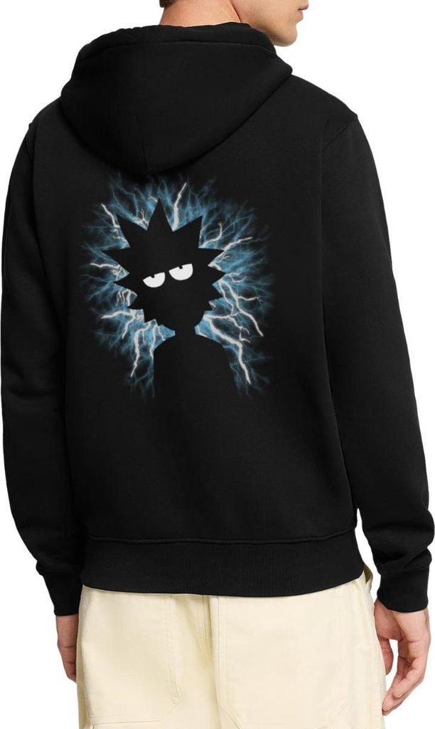 Spreadshirt Rick And Morty Rick Unter Strom Kapuzenjacke Herren, S, Schwarz