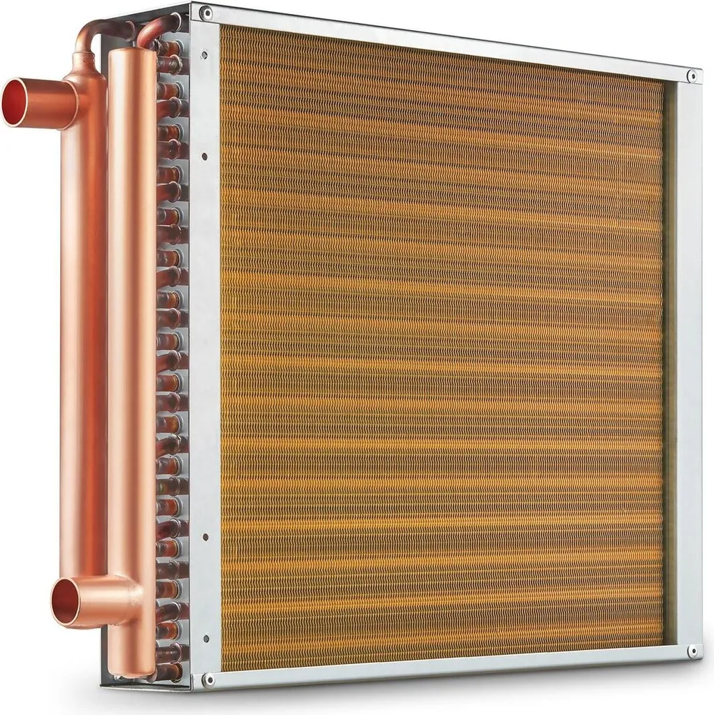 Échangeur thermique 193 ailettes 16x16 pouces avec raccords en cuivre