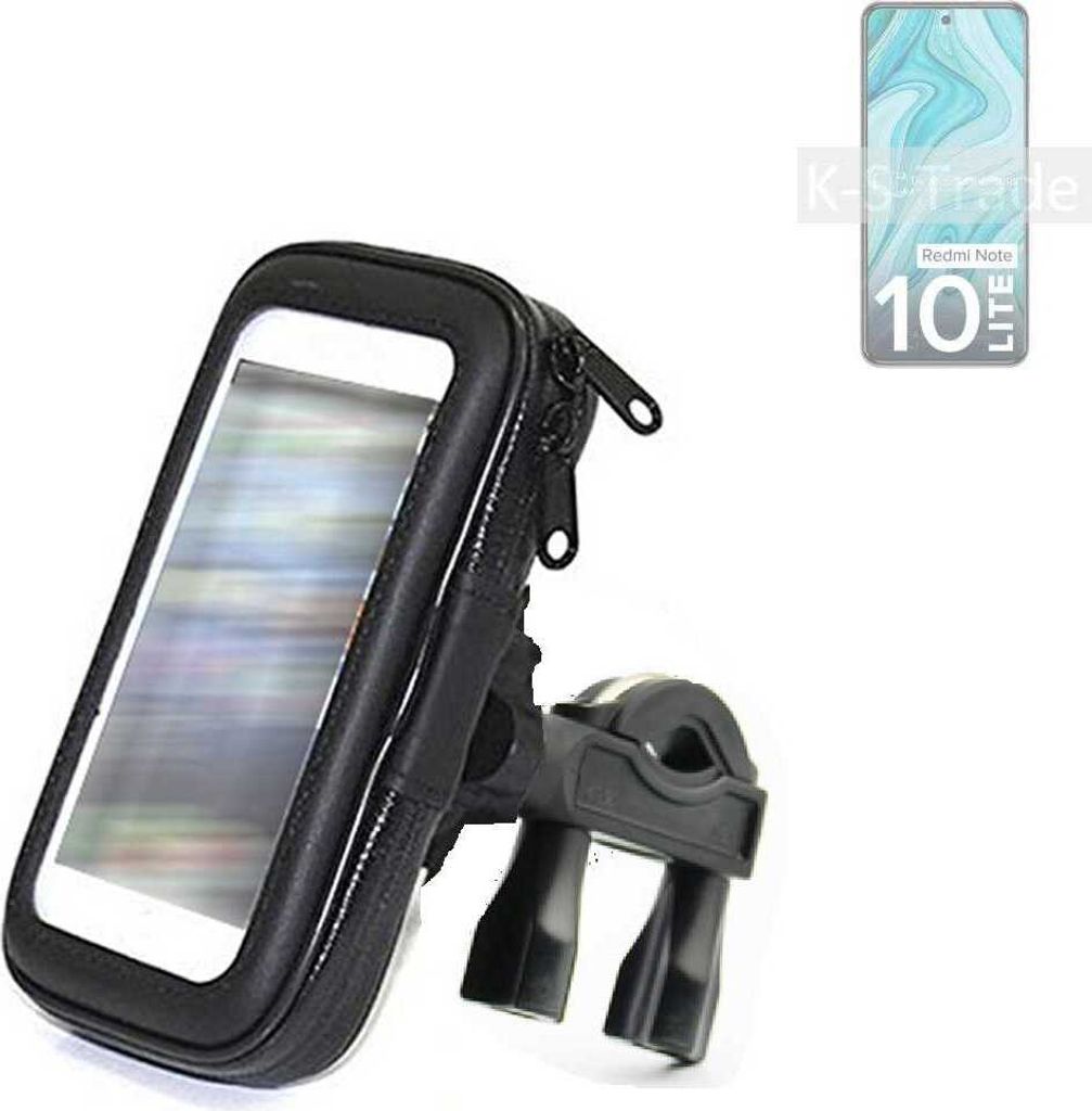 K-S-Trade Fahrrad-Halterung kompatibel mit Xiaomi Redmi Note 10 Lite Handy-Halterung Halter Lenkstange Fahrradhalterung Motorrad Bike Mount