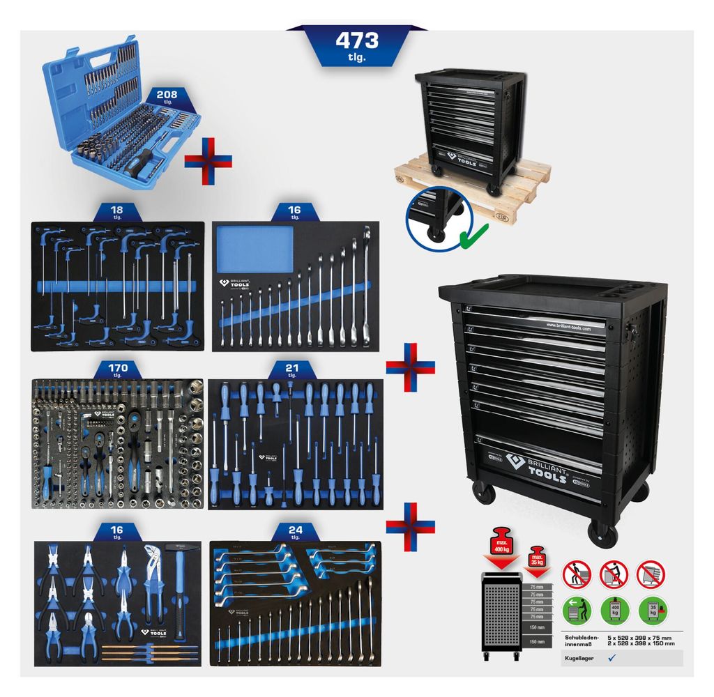 Brilliant Tools BT153473, 76 kg Produktbild 