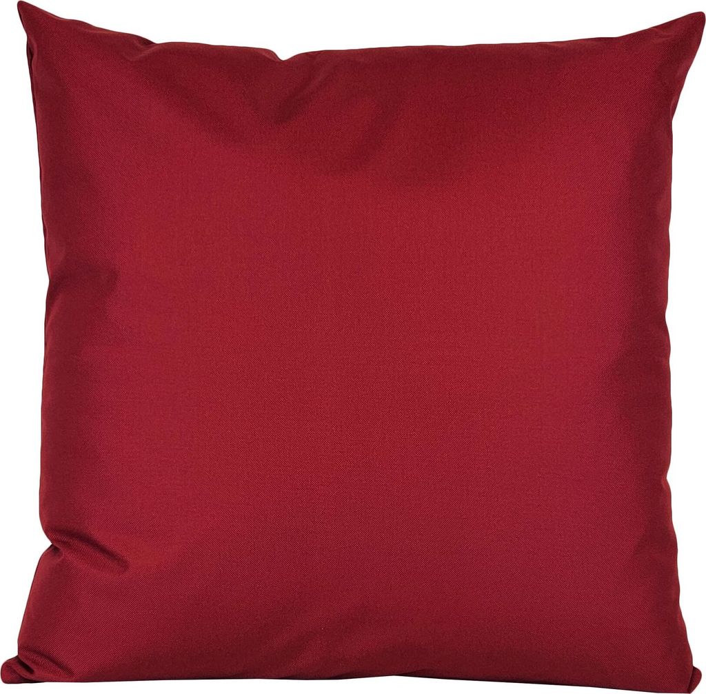 JACK 40x40cm Outdoor Lounge Kissen Dekokissen inkl. XXL-Füllung Wasserabweisend Sitzkissen Garten Stuhl Lotus Effekt, Farbe:Burgund