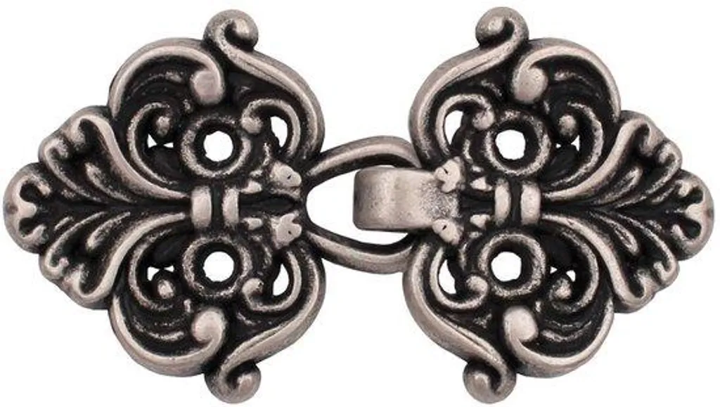 Attache de tablier dirndl et crochet de veste traditionnelle argent