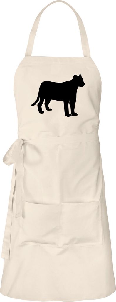 Huuraa Schürze Panther Silhouette Natur mit Taschen Baumwolle Kochschürze Geschenkidee