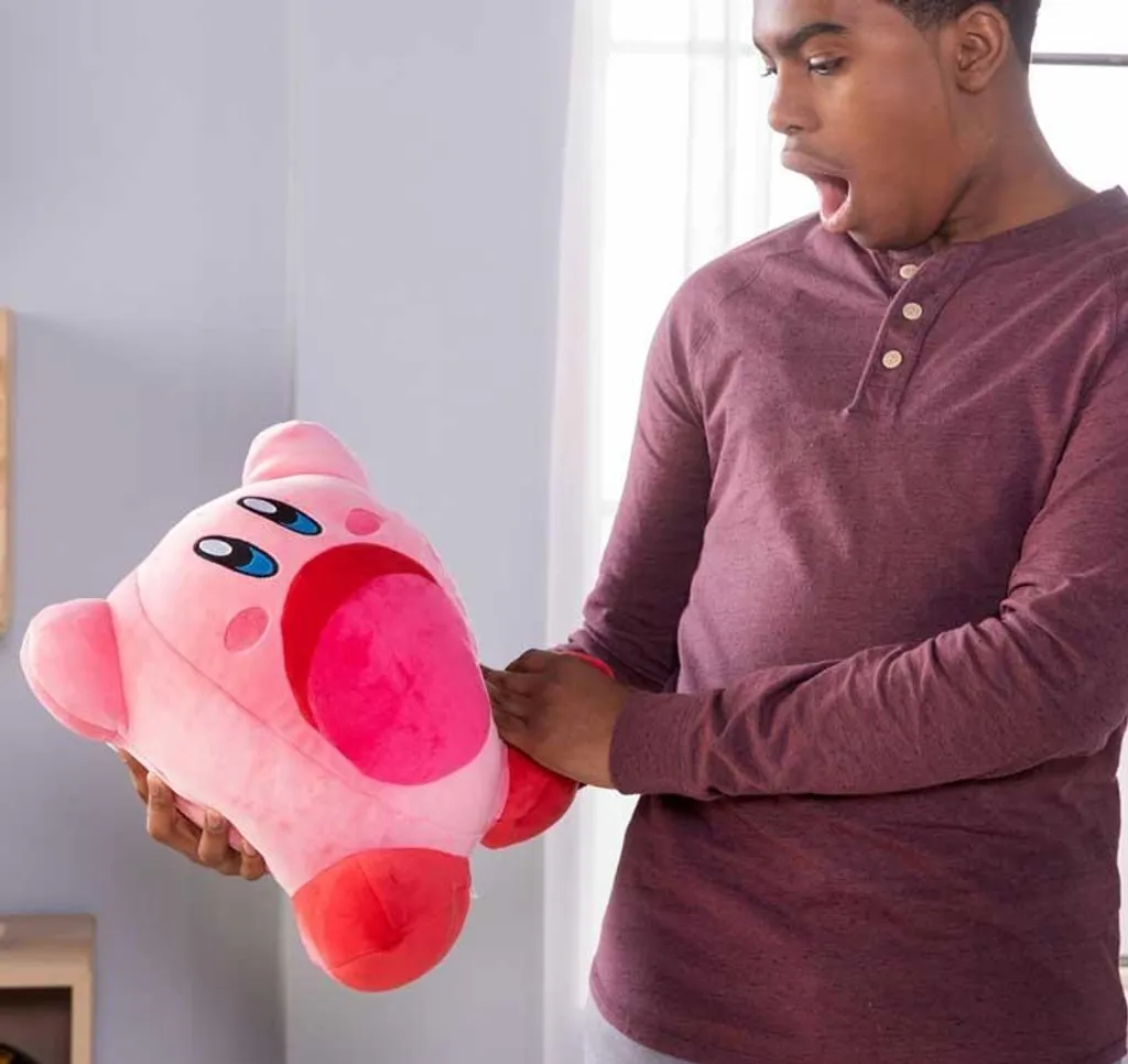 Grande Peluche Kirby Inhalant 33cm Texture Moelleuse Mocchi-Mocchi - 3