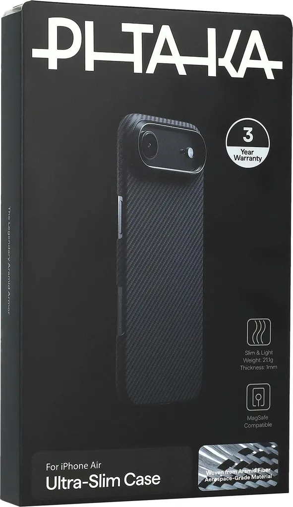 Étui iPhone Air PITAKA en aramide noir texture polyamide MagSafe - 2