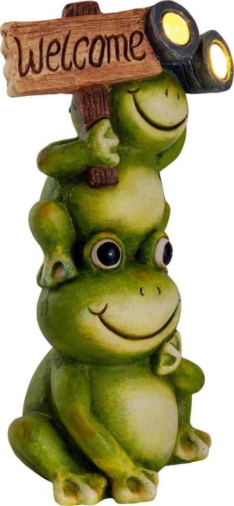 Näve Leuchten LED Solarleuchte "FROSCH" H: 45 cm LED Produktbild 