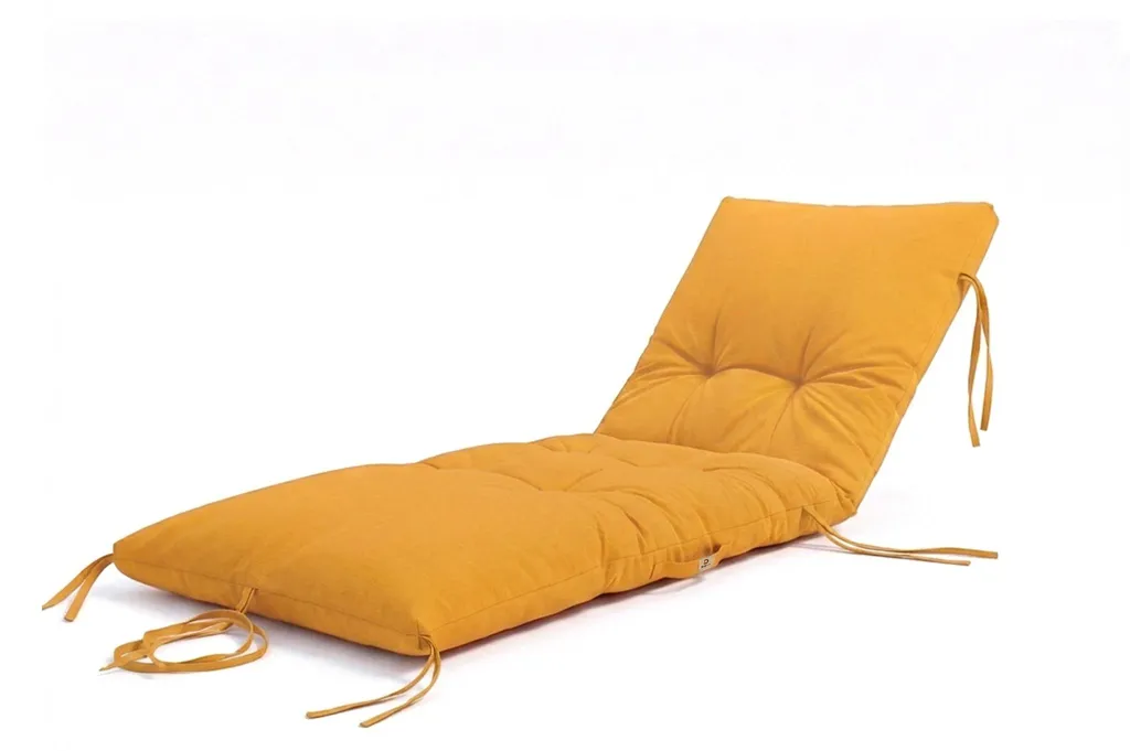 Coussin bain de soleil jaune miel 185 x 55 cm : Détente piscine et jardin