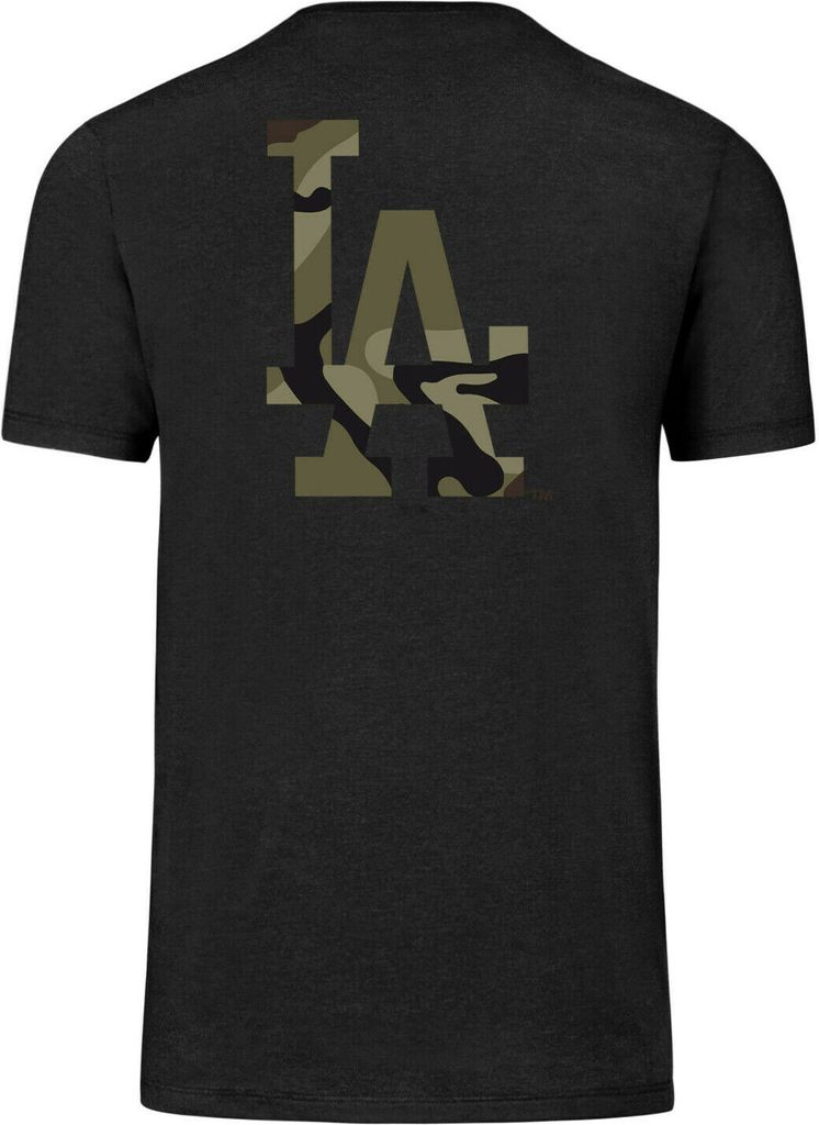 MLB Los Angeles Dodgers T-Shirt Backer Club black Camo Logo Produktbild 
