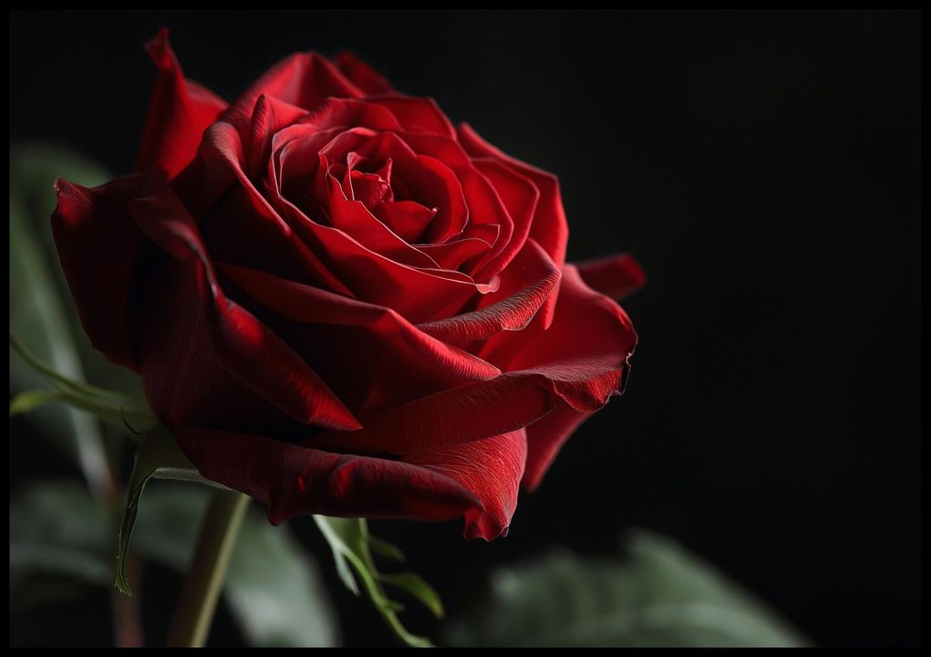 Plakat 100x70cm Rose im Halbschatten