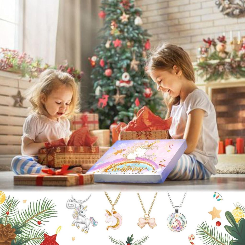 Einhorn Adventskalender 2025 Für Mädchen - 24 Überraschungen Mit Spielzeug & Haarschmuck