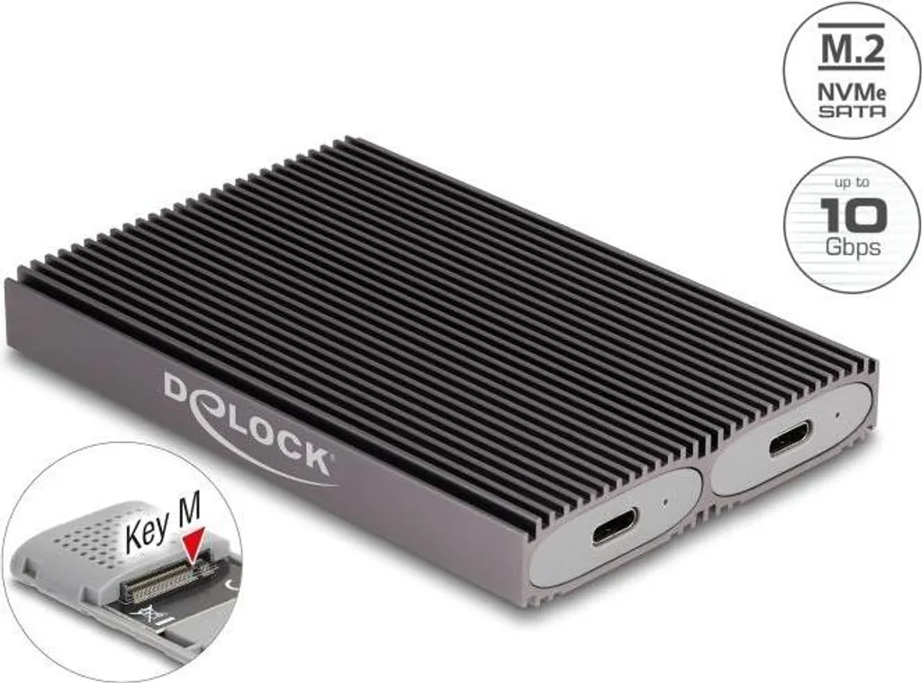 Boîtier Delock USB-C : Ne Choisissez Plus Entre Votre SSD M.2 et SATA