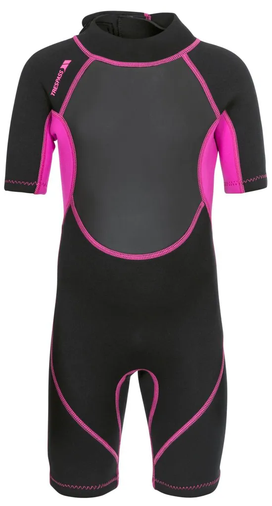 Combinaison Enfant 3mm Néoprène Souple Trespass Astor Noir Rose Passion