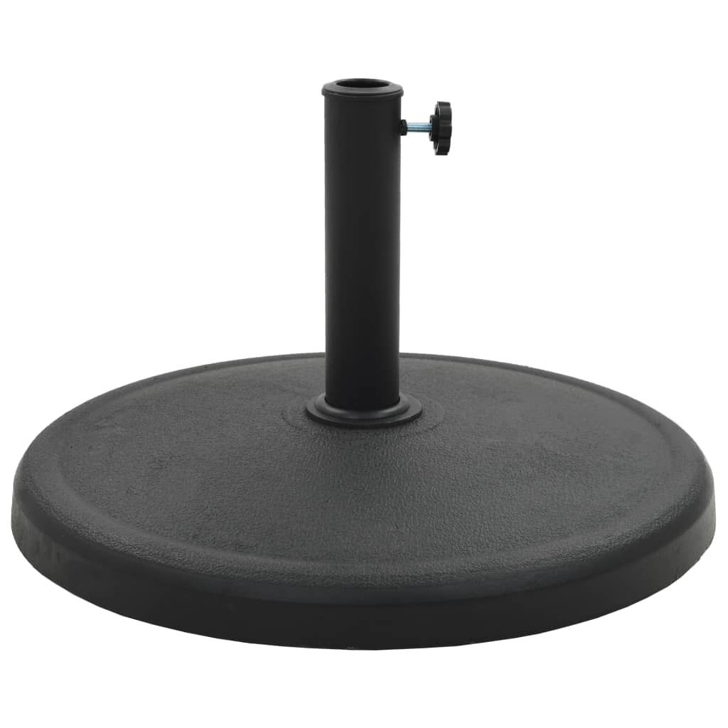 vidaXL Base per ombrellone rotonda 19 kg in poliresina nera Immagine del prodotto 