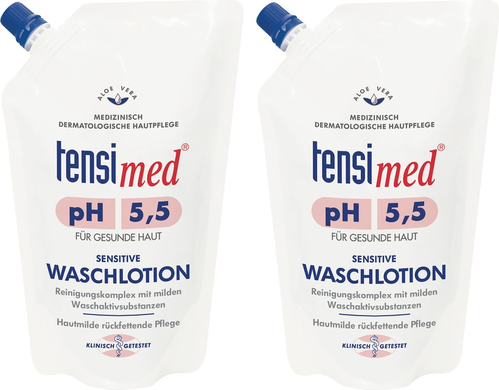 Tensimed Waschlotion mild mit Aloe Vera Nachfüllbeutel 1000ml 2er Pack