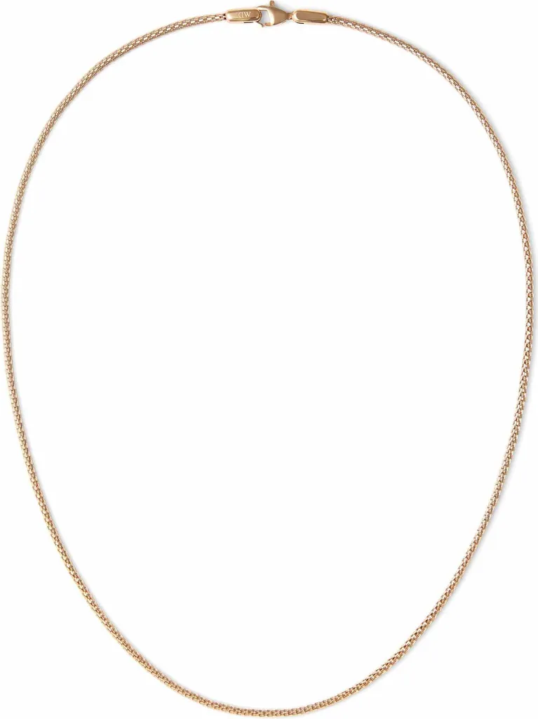 Collier Anti-Ternissement Daniel Wellington Tide Mesh Doré Rose Réglable