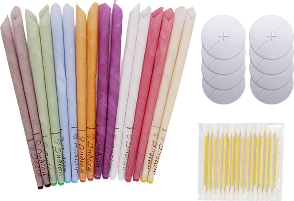 1 Set Ohrkerzen-Set, angenehmes Aroma, lindert Ohrenschmerzen, reduziert Juckreiz, Aromatherapie-Ohrkerzen, Wachsentfernungsset, Heimversorgung