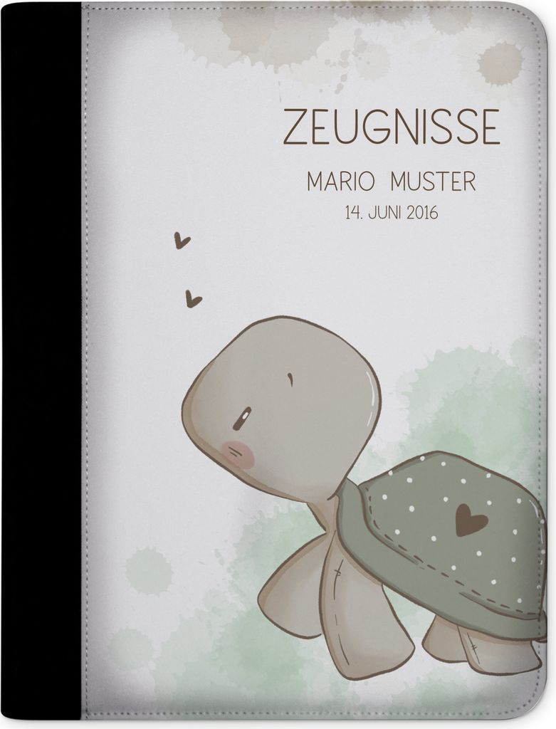 Zeugnismappe, Dokumentenmappe, Ordner A4, Glücks Bär mit Klarsichthüllen