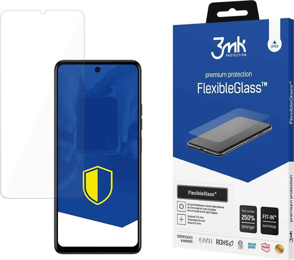 Tecno Spark 10 Vetro Flessibile 3Mk - Protezione Schermo Ibrida Infrangibile