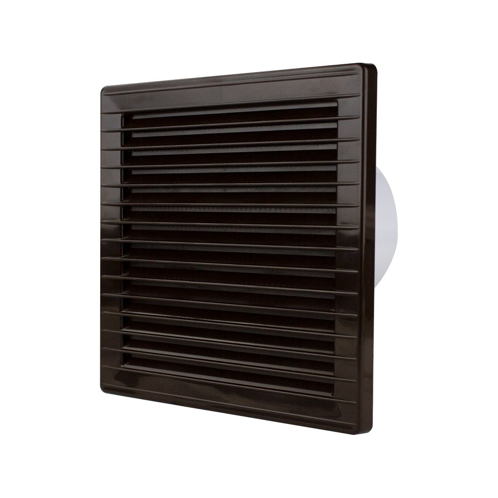 Lüfter Ventilator Badezimmer Badlüfter Badventilator Wandlüfter Belüftung Entlüftung Zuluft Abluft eckig Abluft Ø100 Ø125 weiß grau braun a...