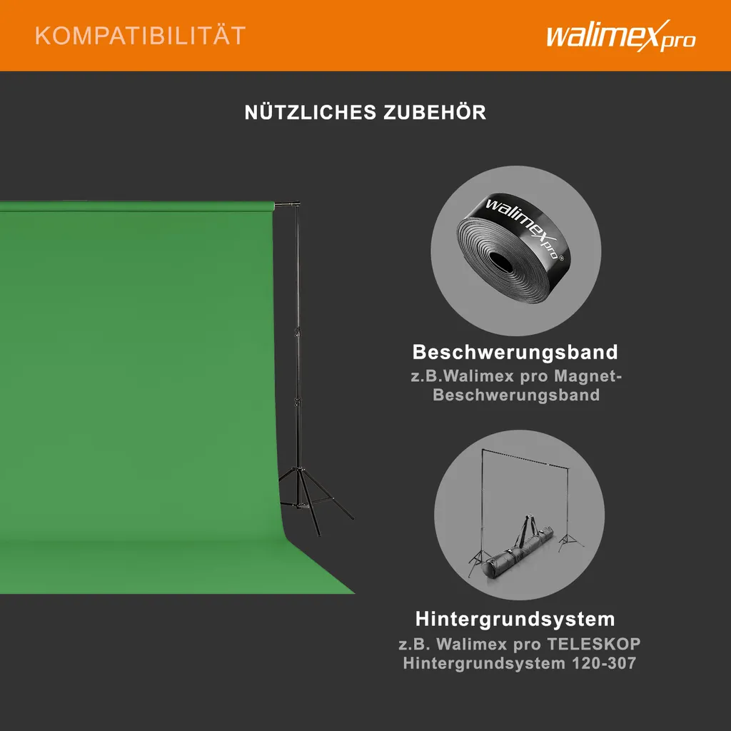 Fond de Studio Photo en Papier Vert 160g/m² Résistant sans Reflets - 4
