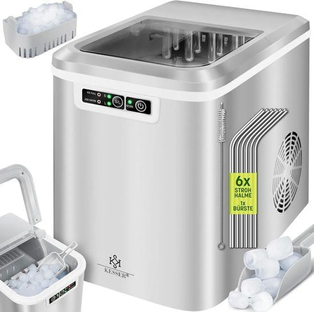 Machine à glaçons de comptoir en inox performante pour glaçons rapides