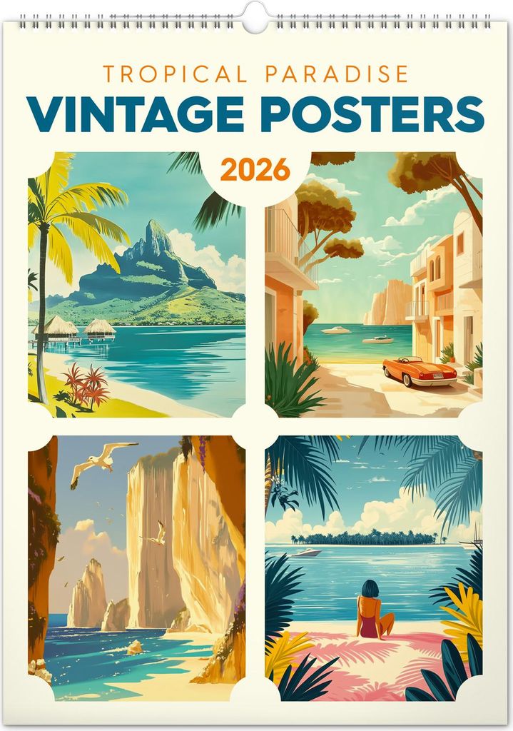 Vintage Posters 2026 - Kalendarz ścienny Zdjęcie produktu 