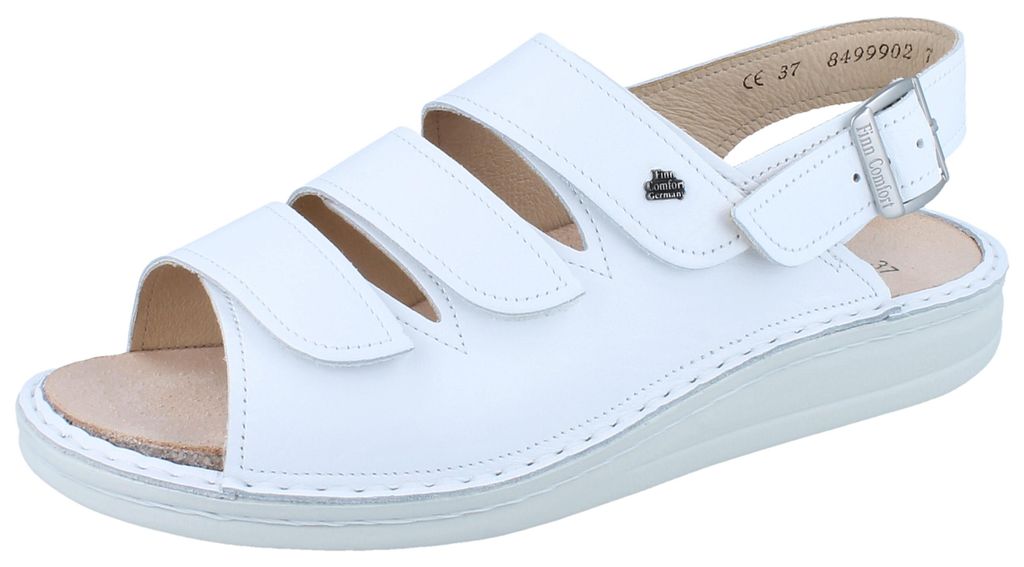 FINN COMFORT Sylt Damen Herren Sandale weiss Glattleder - Produktbild 