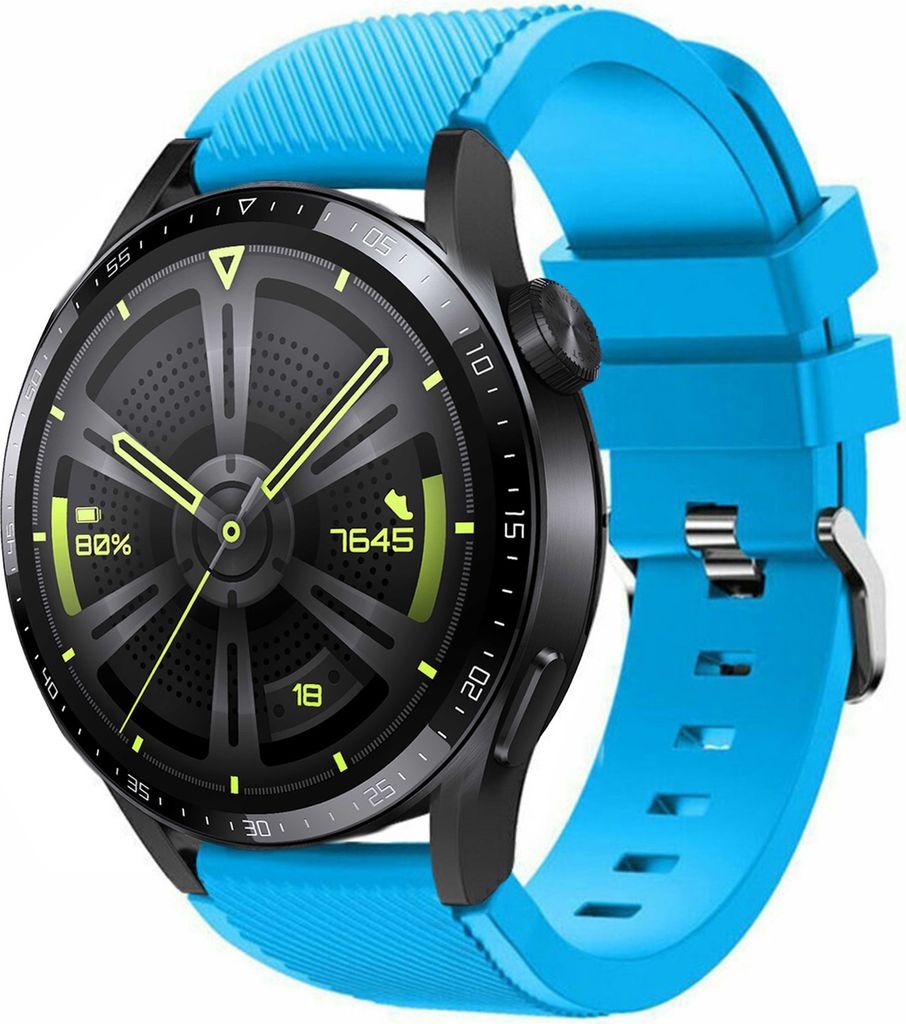Strap-it Huawei Watch GT 3 46mm Silikonarmband (Hellblau)
