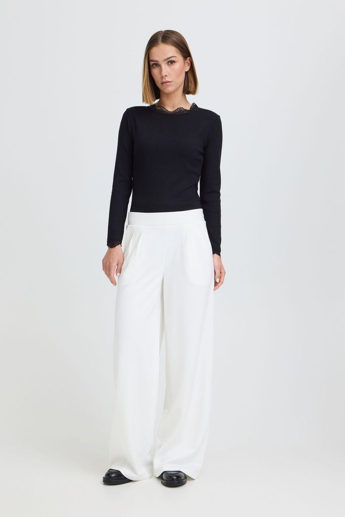 Oxmo OXNSuna Damen Longsleeve Langarmshirt Shirt Baumwollmischung Slim Fit