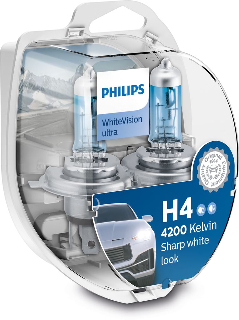 PHILIPS Hauptlampe "White Vision ultra"  Kit mit 2 + 2 Produktbild 