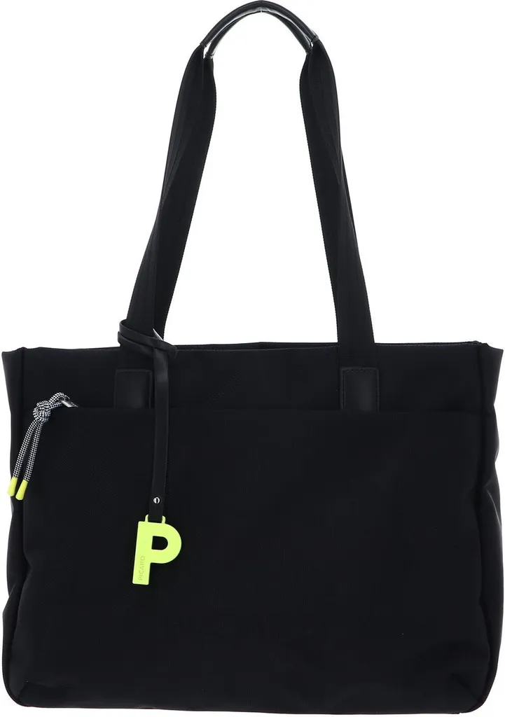 Grand sac cabas Lucky One Picard en cuir véritable pour femme - Noir