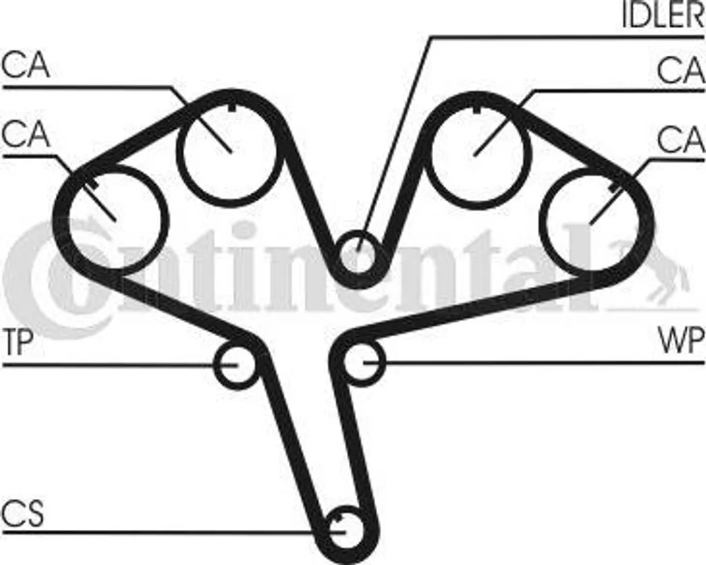 Courroie dentée Continental CT930 anti-bruit pour Galant MD179620
