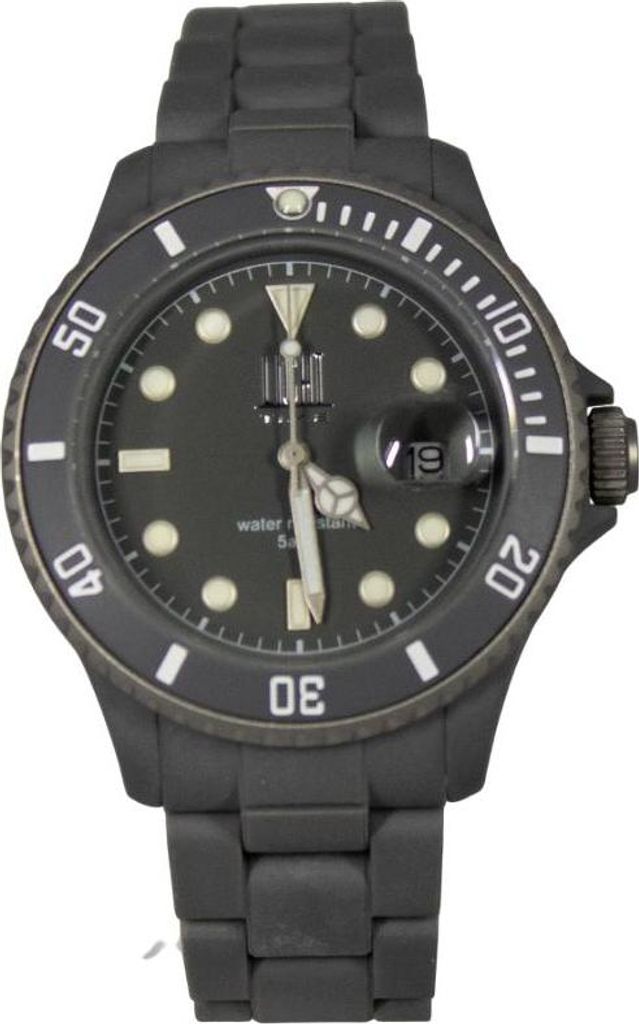 Light Time Armbanduhr Quarz Damen Herren Datum Kunststoff Grau L141LTG