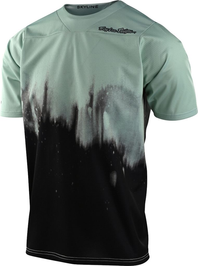 Troy Lee Designs Skyline Diffuze Jugend Fahrrad T-Shirt Farbe: Schwarz/Grün, Grösse: L